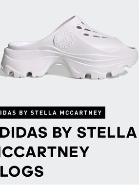 adidas by Stella McCartney White Platform Mule Clog